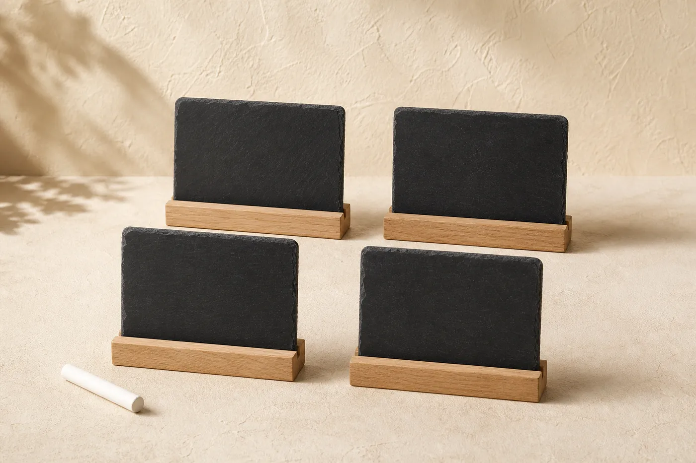 Lot de 4 Marque-Places Ardoise — Série 20